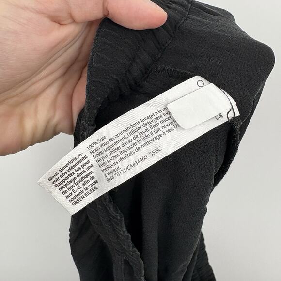 Eileen Fisher Silk Pants Large P Elastic Waist Luxury Capsule Office Minimalist - Picture 9 of 9